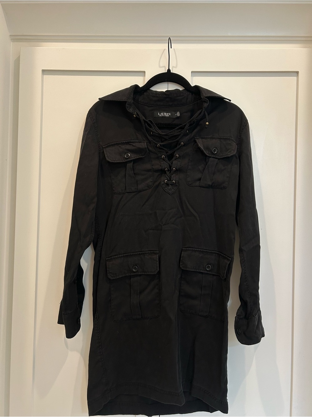 Lauren Ralph Lauren Black Lace Up Dress